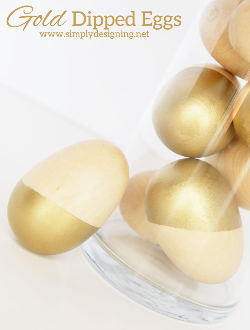 Gold Dipped Easter Eggs | learn how to simply create Gold-Dipped Eggs for Easter or Spring decor this year | #easter #spring #gold #crafts