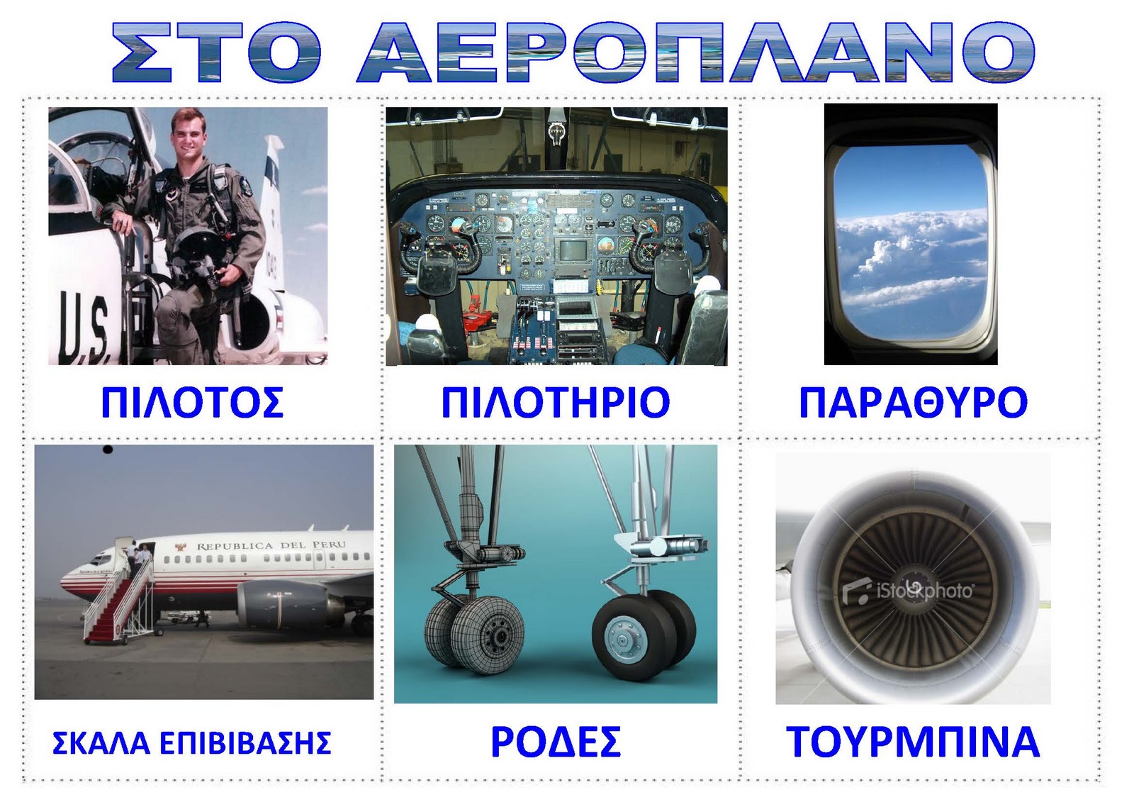dreamskindergarten Το νηπιαγωγείο που ονειρεύομαι !: Πίνακες αναφοράς για τα αεροπλάνα