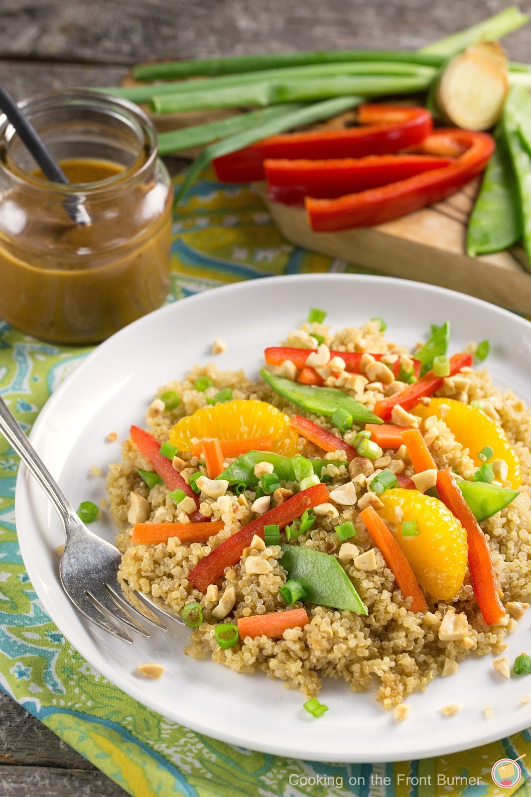 Asian Quinoa Salad Cooking on the Front Burner