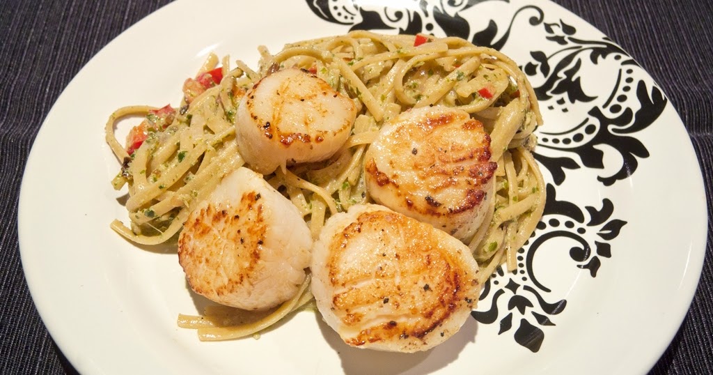 Recipe for Scallops with Creamy Pesto PastaSecret Recipe Club Eat Little, Eat Big