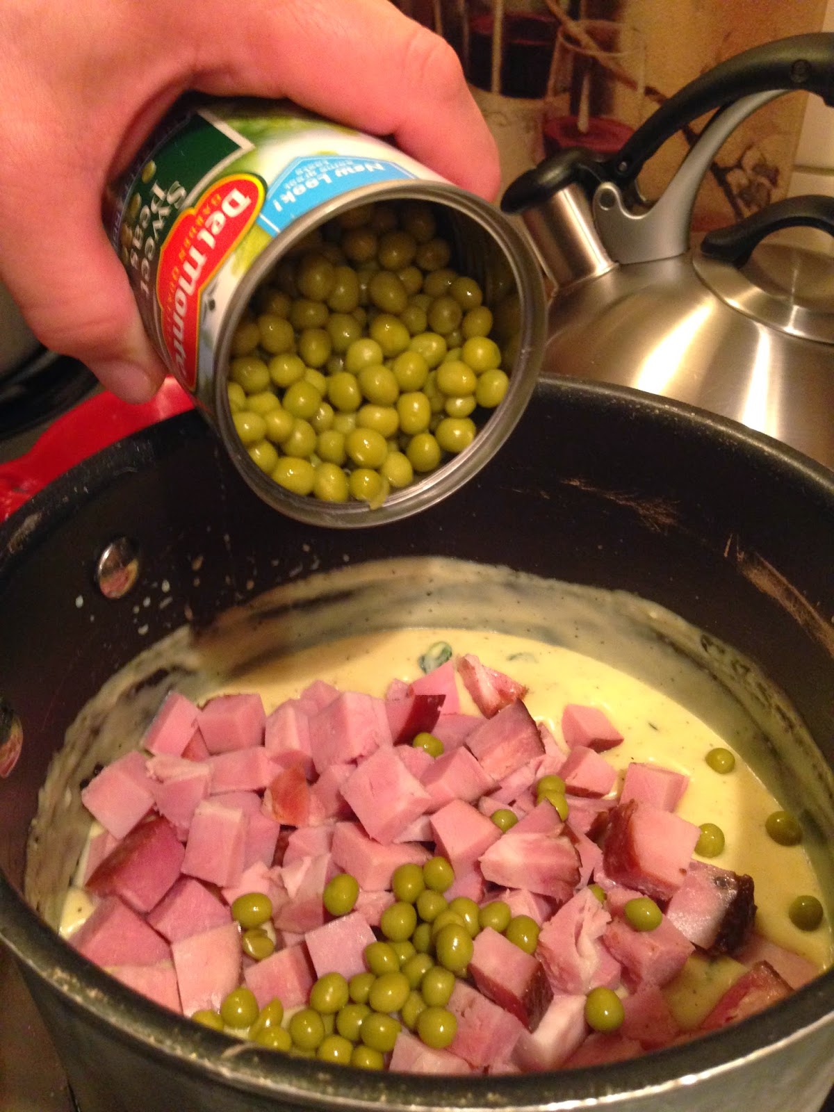 The Swedish Chef Creamed Curried Ham & Peas Over Biscuits