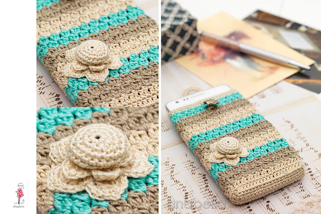 Smart phone crochet cover vintage