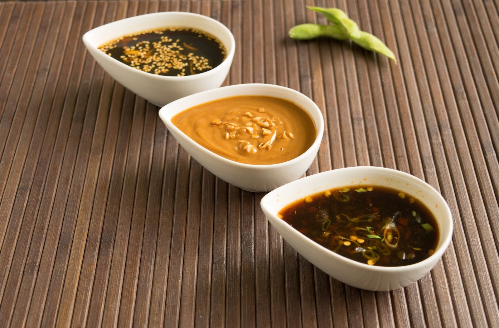 Trio of Asian dipping sauces by Fuschi CulinaryGinger Epicurious Community Table