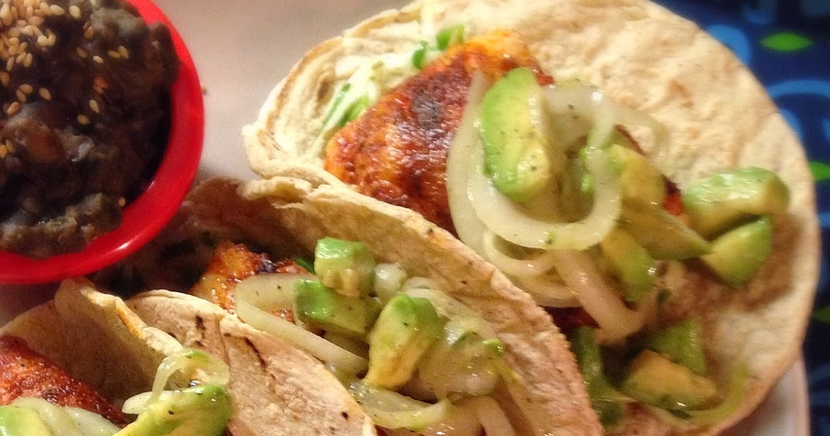 What We Cook Blackened Cod Tacos with jalapeño slaw, avocado salad and