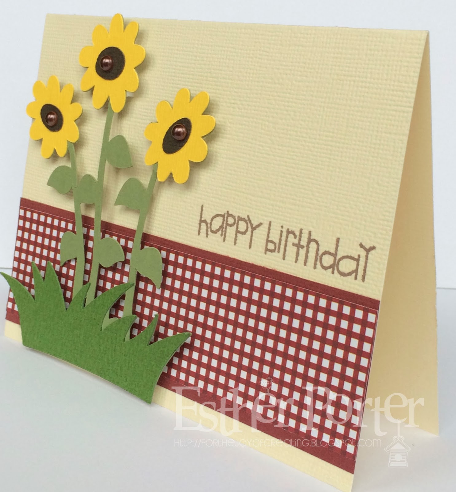 For The Joy of Creating Simple Die Cut Birthday Card