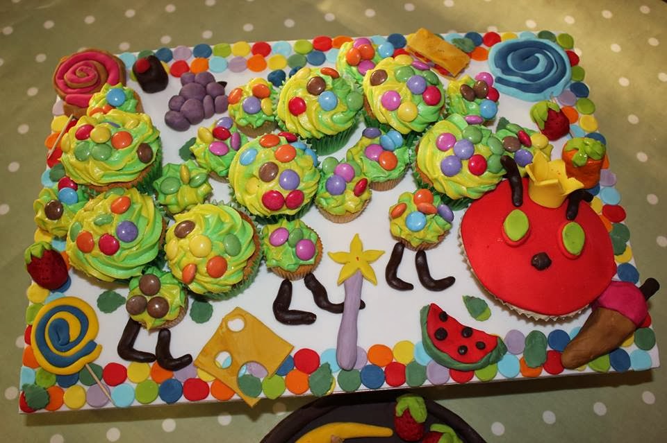 very hungry caterpillar cupcake cake