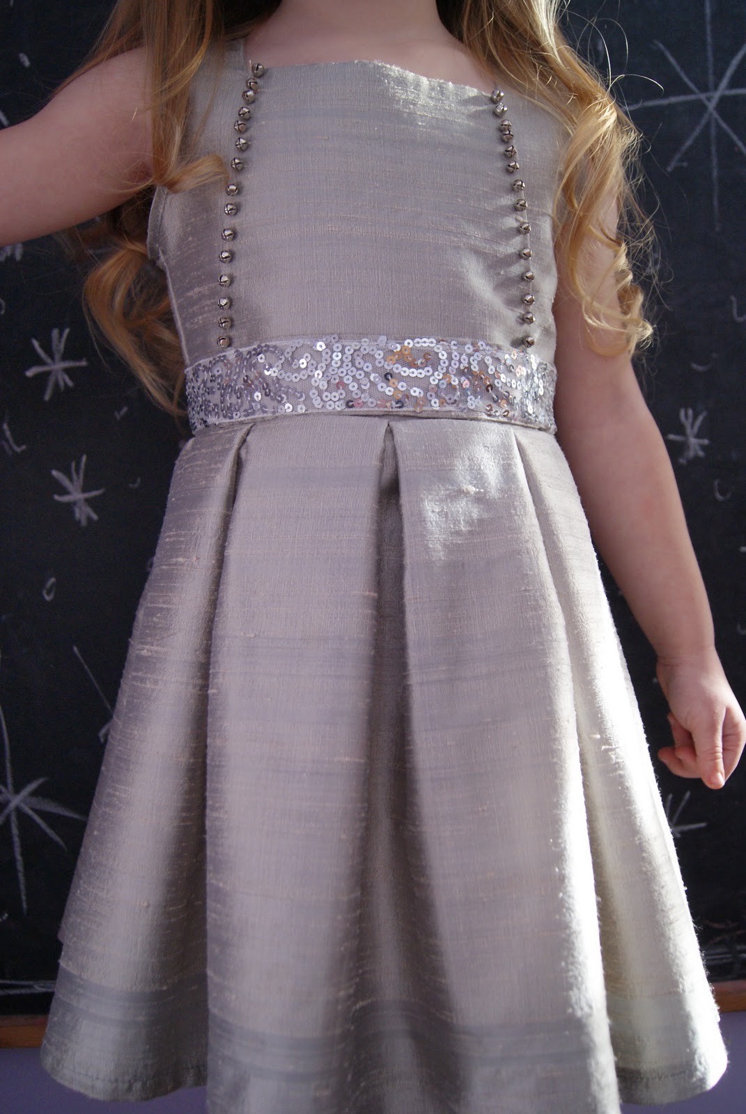 nest full of eggs Jingle Bell Dress Tutorial