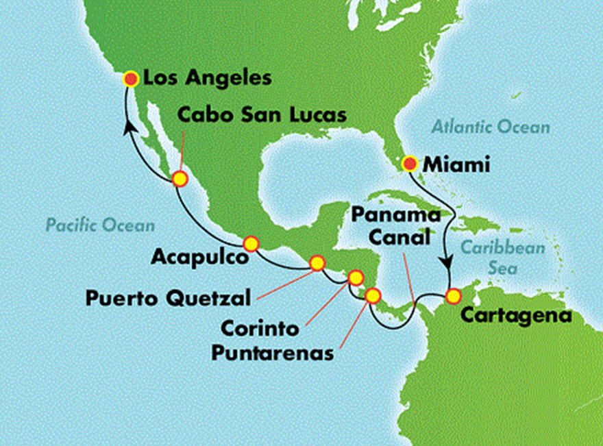 Mapa del recorrido del viaje