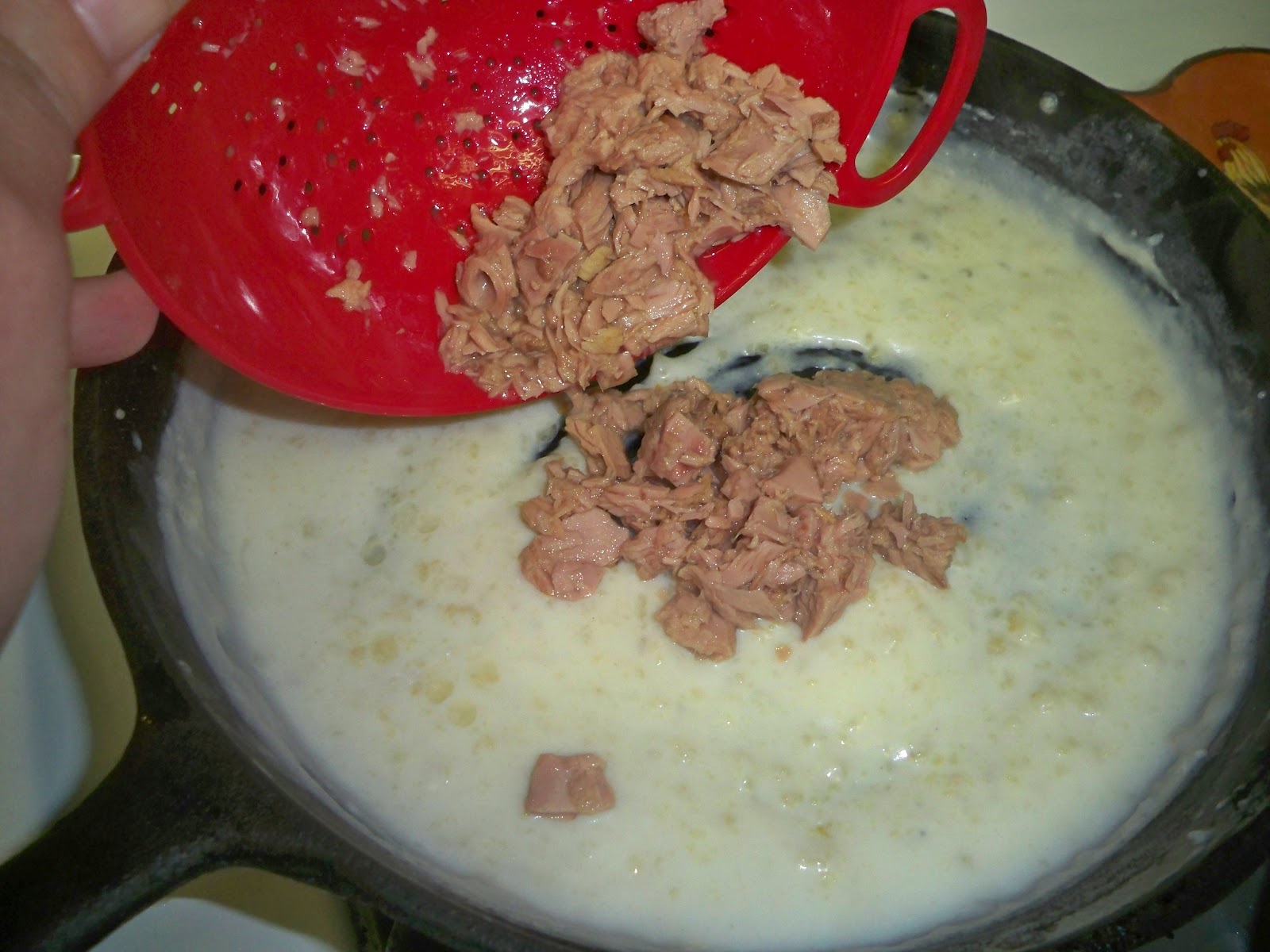 Gramma's in the kitchen Tuna Gravy...you'll be surprised at how good