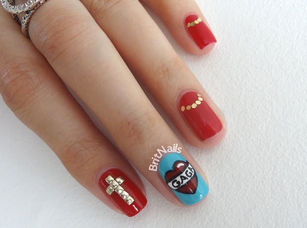 lady gaga nail art brit nails