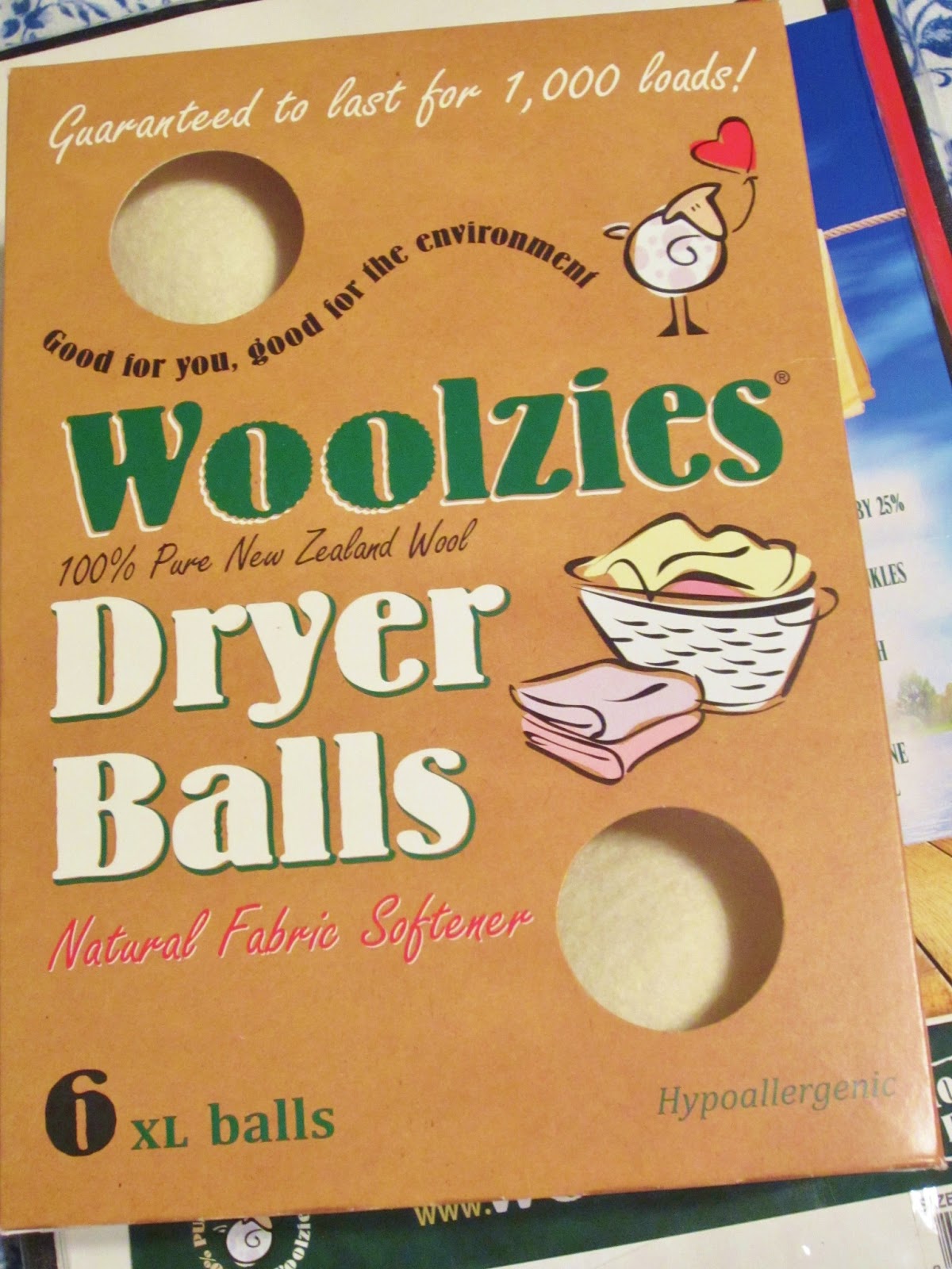 Woolzies Dryer Balls come with 6 XL balls that are guaranteed to last