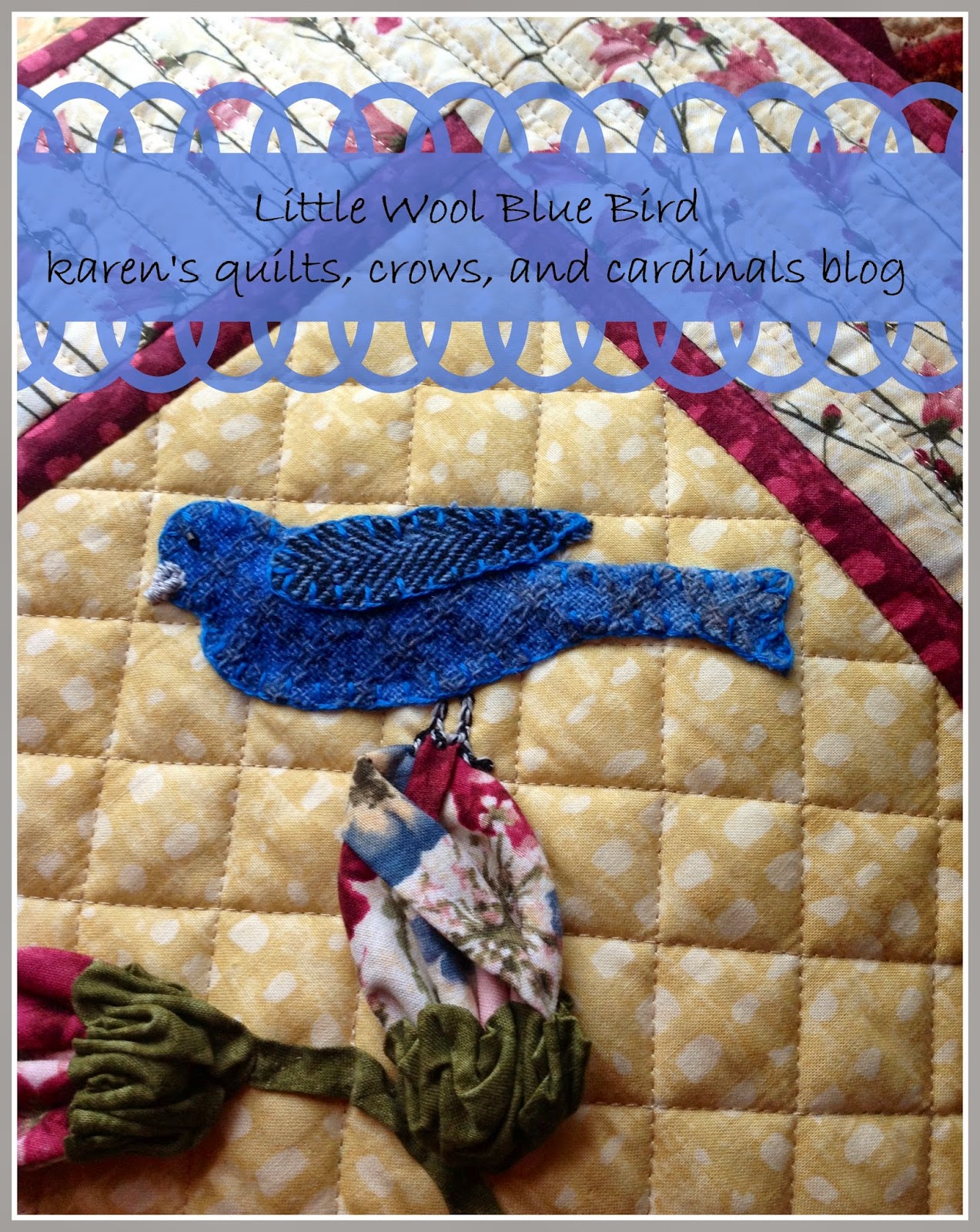 Karen's Quilts, Crows and Cardinals Tutorial Wool Applique Basics and