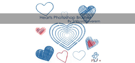 50 Free Photoshop Heart Brush Sets