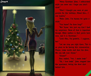 Red, sparkle & denim: perfect christmas eve outfit! Josey14's TG Captions: A Very Merry Christmas