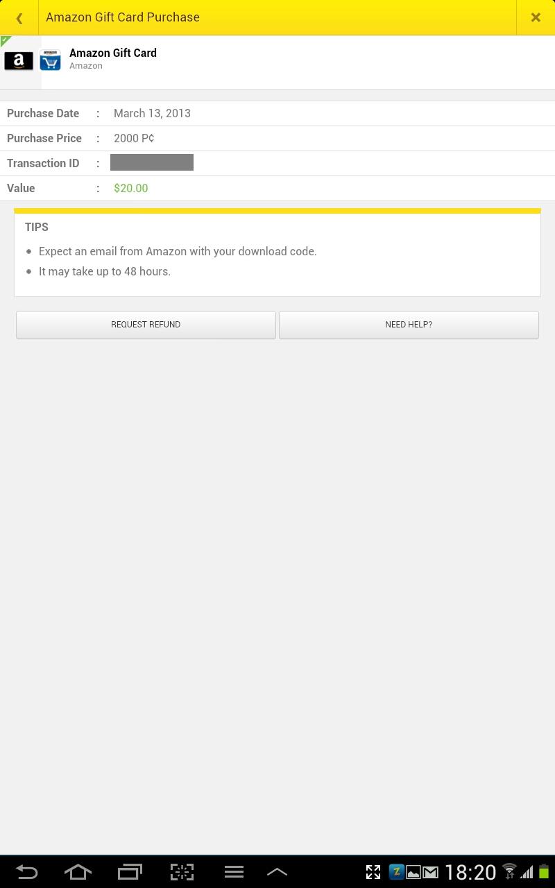 Me playing with Android: Pocket Change rewarded me!