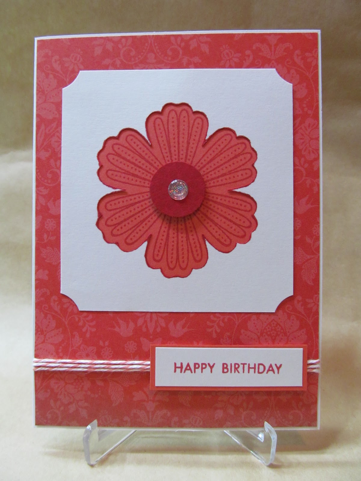 Savvy Handmade Cards Punched Flower Birthday Card