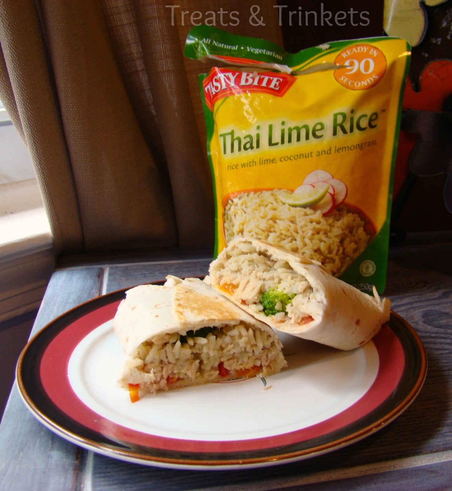 Treats & Trinkets Thai Lime Tuna Wraps with TastyBite