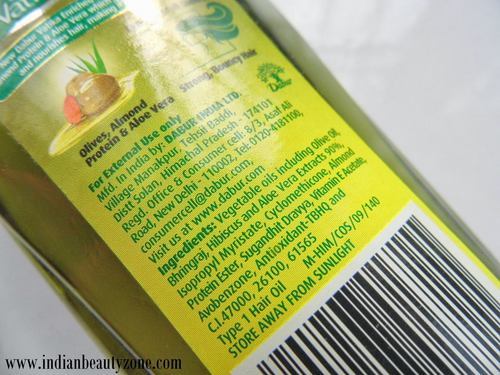 Indian Beauty Zone Dabur Vatika Enriched Olive Hair Oil Review