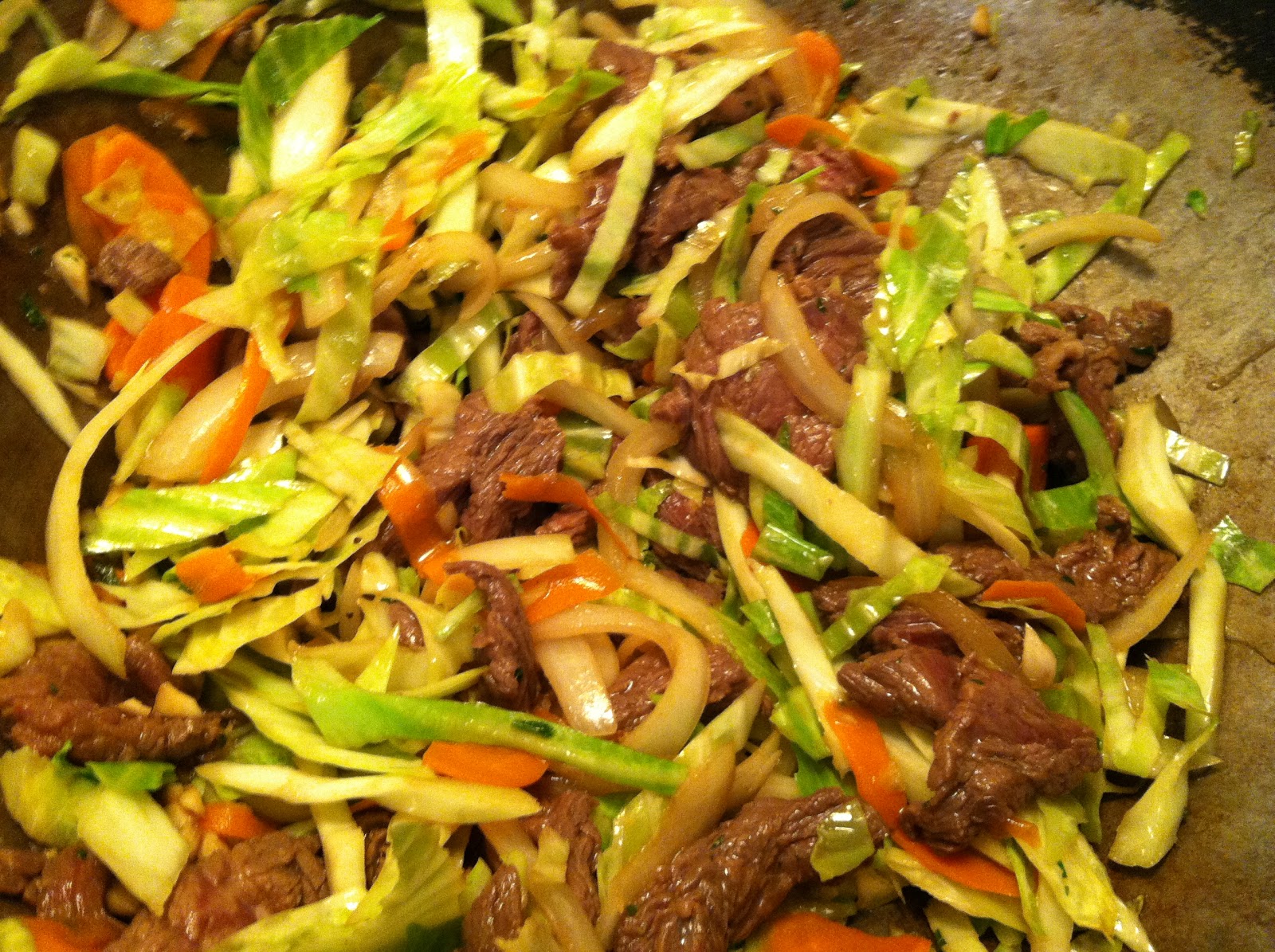Cooking Chat StirFried Steak and Cabbage with a Nice Zin