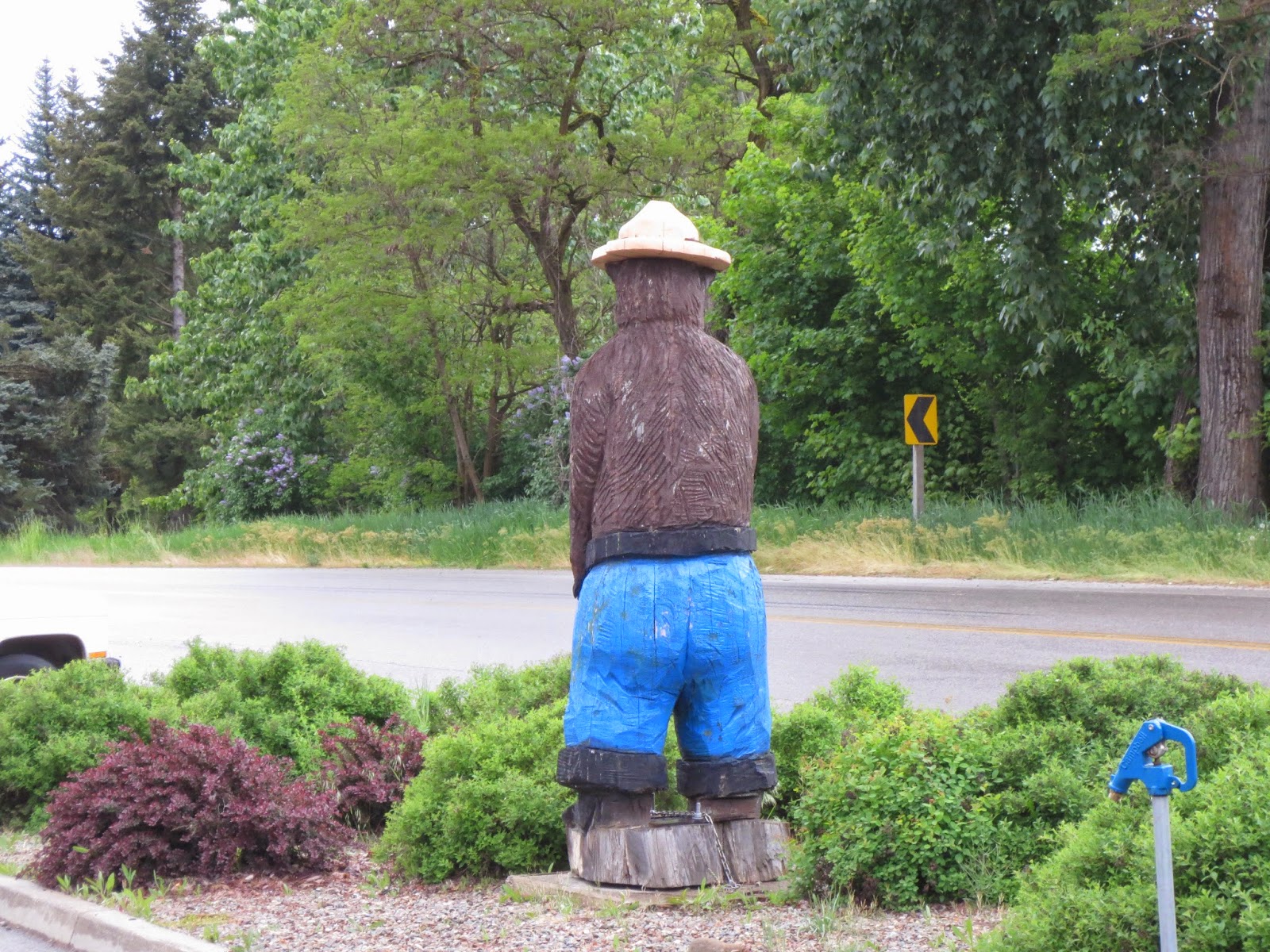 Smokey the Bear taking a whiz Idaho Fly Fishers Blog