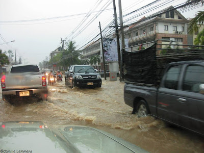 Flash flood Koh Samui, April 2013, Samui town center