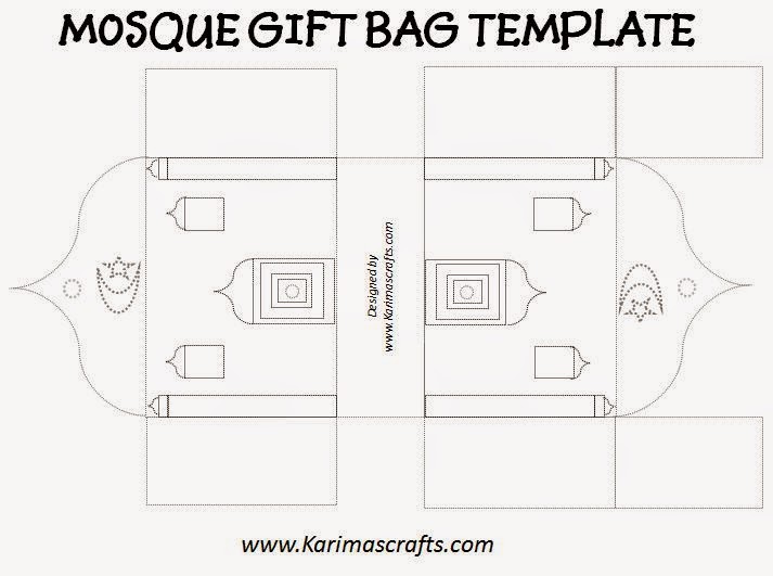 mosque gift bag template ramadan crafts islam muslim