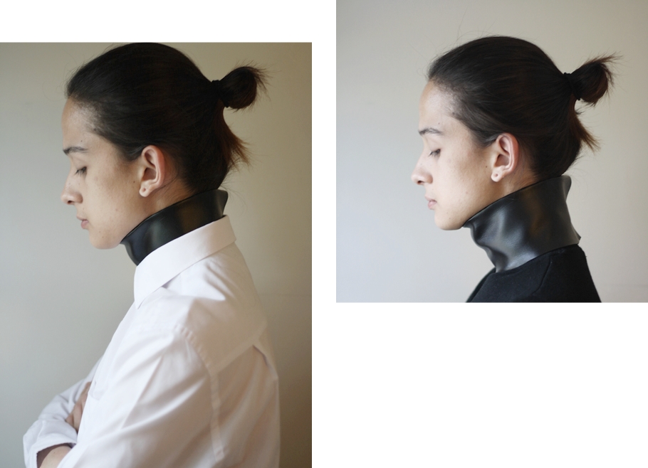 DARK WINGS CITY DIY Mock Leather Neck Collar