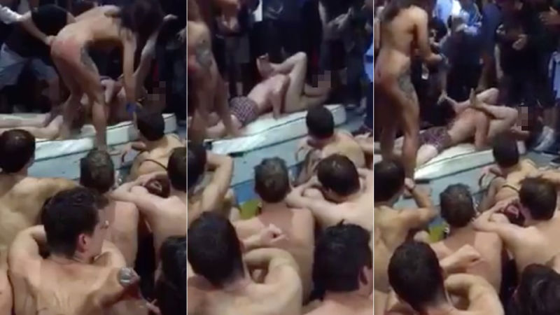 G string bikini topless Indiana university porno party