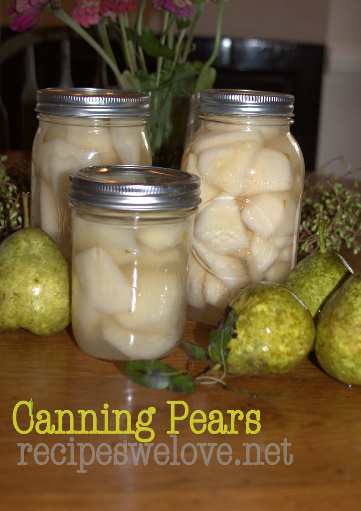 Recipes We Love Canning your Own Pears without sugar