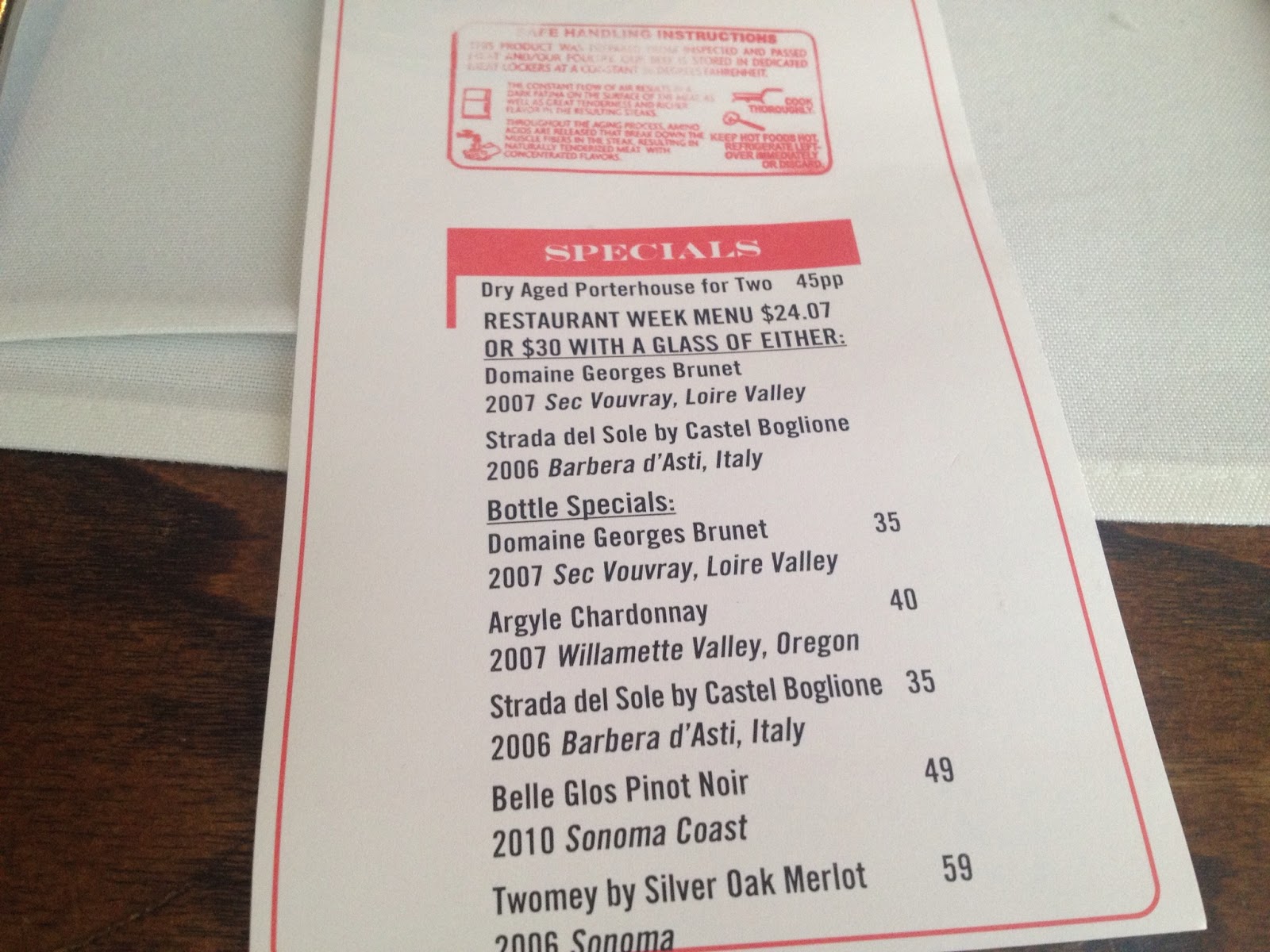 Restaurant Week at Quality Meats