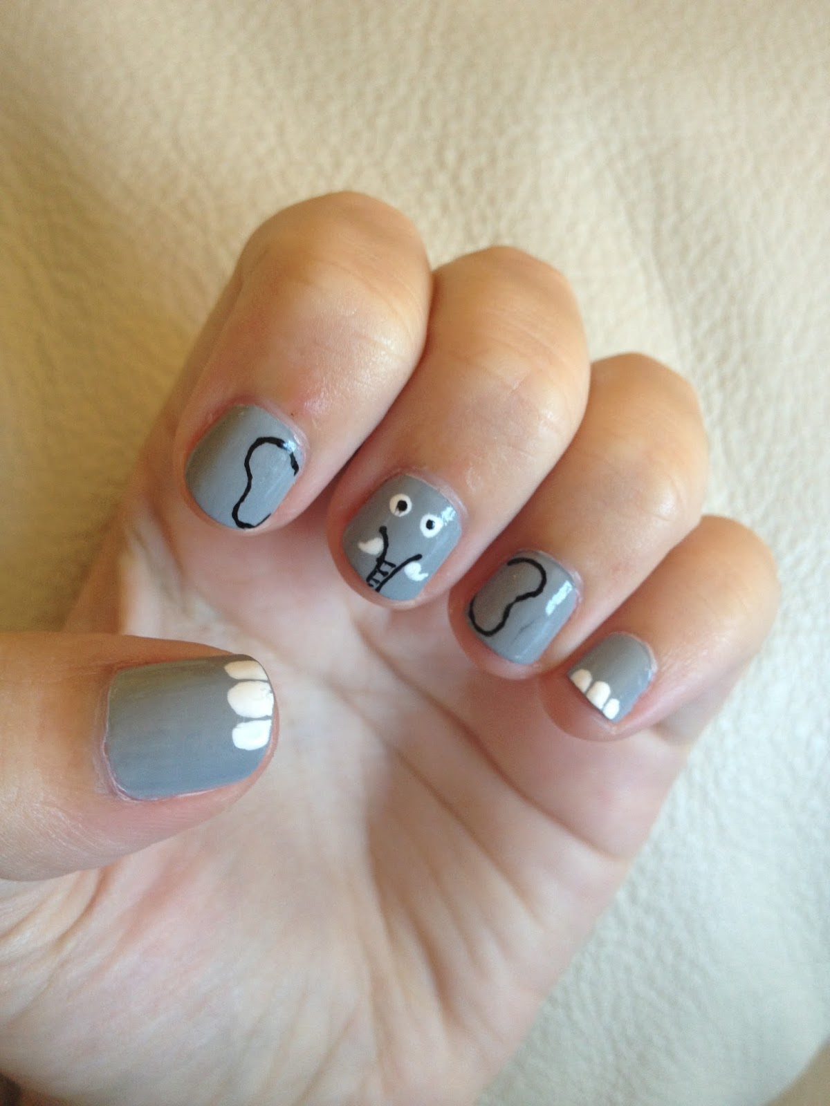 NAILed it. Elephant Nails! Elephant nails, Nails, Elephant nail art