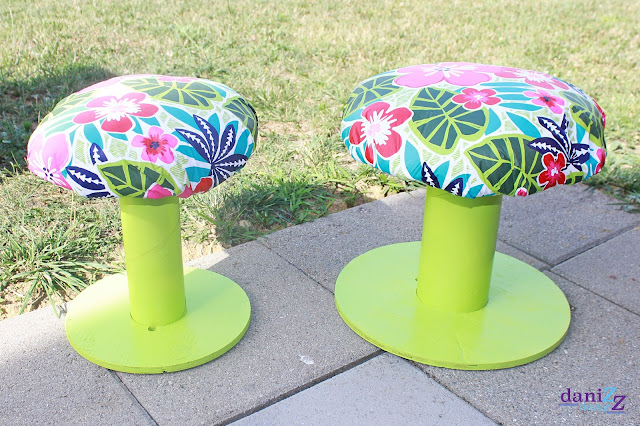 DIY Children's Stools made from wooden spools, tablecloth and plastic bags DIY Children's Stools, Children's Spool Stools, children's stools, children's stool, spool crafts, spool stool, outside stool, kid stool, kid spool stool, kid seat, children's seat, toddler seat, toddler stool, DIY stool, DIY spool stool, DIY patio furniture, DIY kid seat, DIY children's seat, tablecloth crafts, outdoor craft, classroom chair, classroom seat, classroom kid seat, cute stools, cute children stool. cheap children seat, cheap kid seat, cheap stool, reading stool for kid, toddler chair, DIY kid chair, DIY children chair, spool craft, spool furniture, revamp wood spool, wooden spool stool, wooden spool chair, wooden spool project