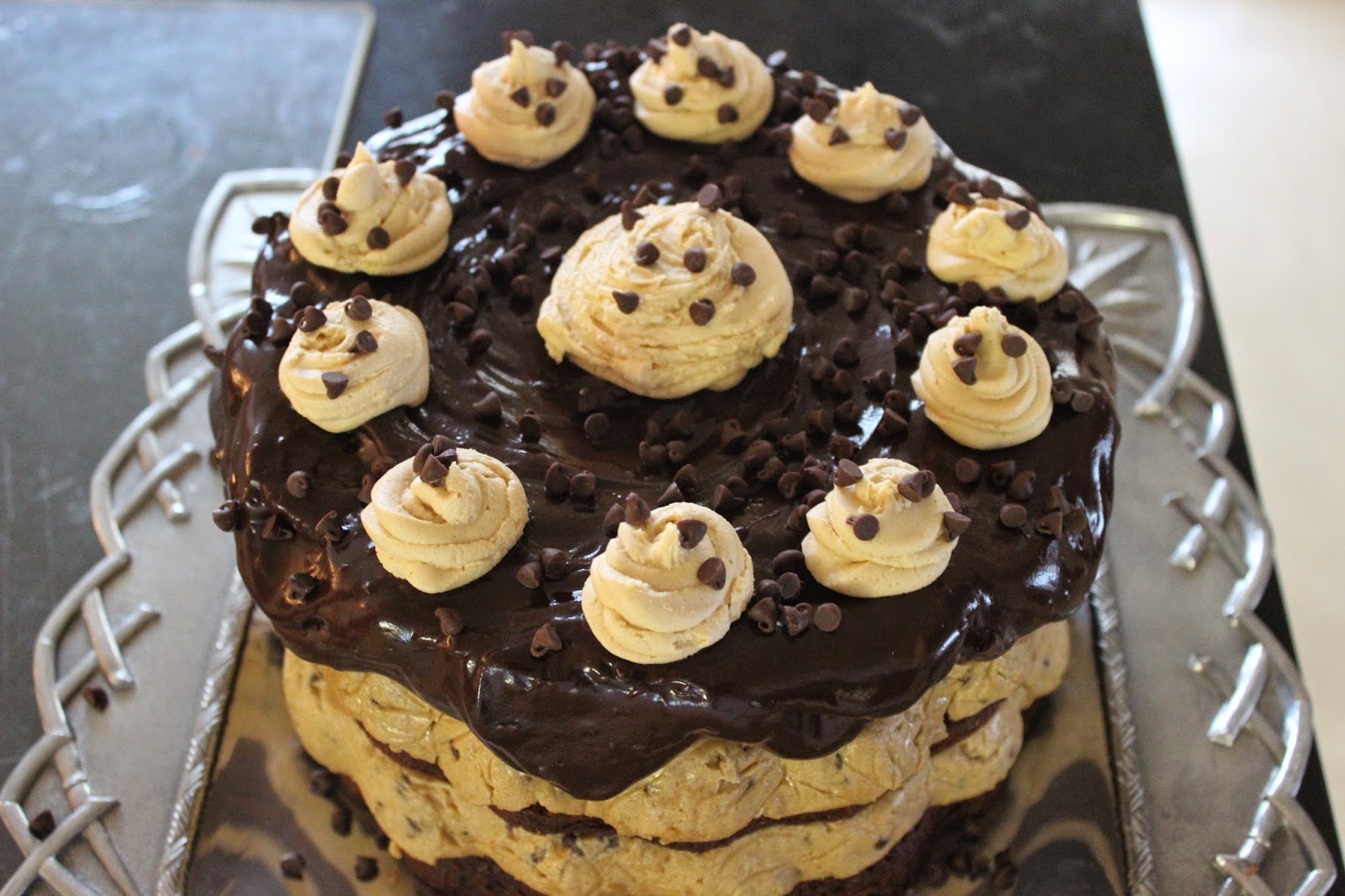 The Southern Living Year Peanut Butter Chocolate Chip Cookie Dough Brownie Cake