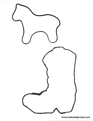Horse and Cowboy Boot Appliques