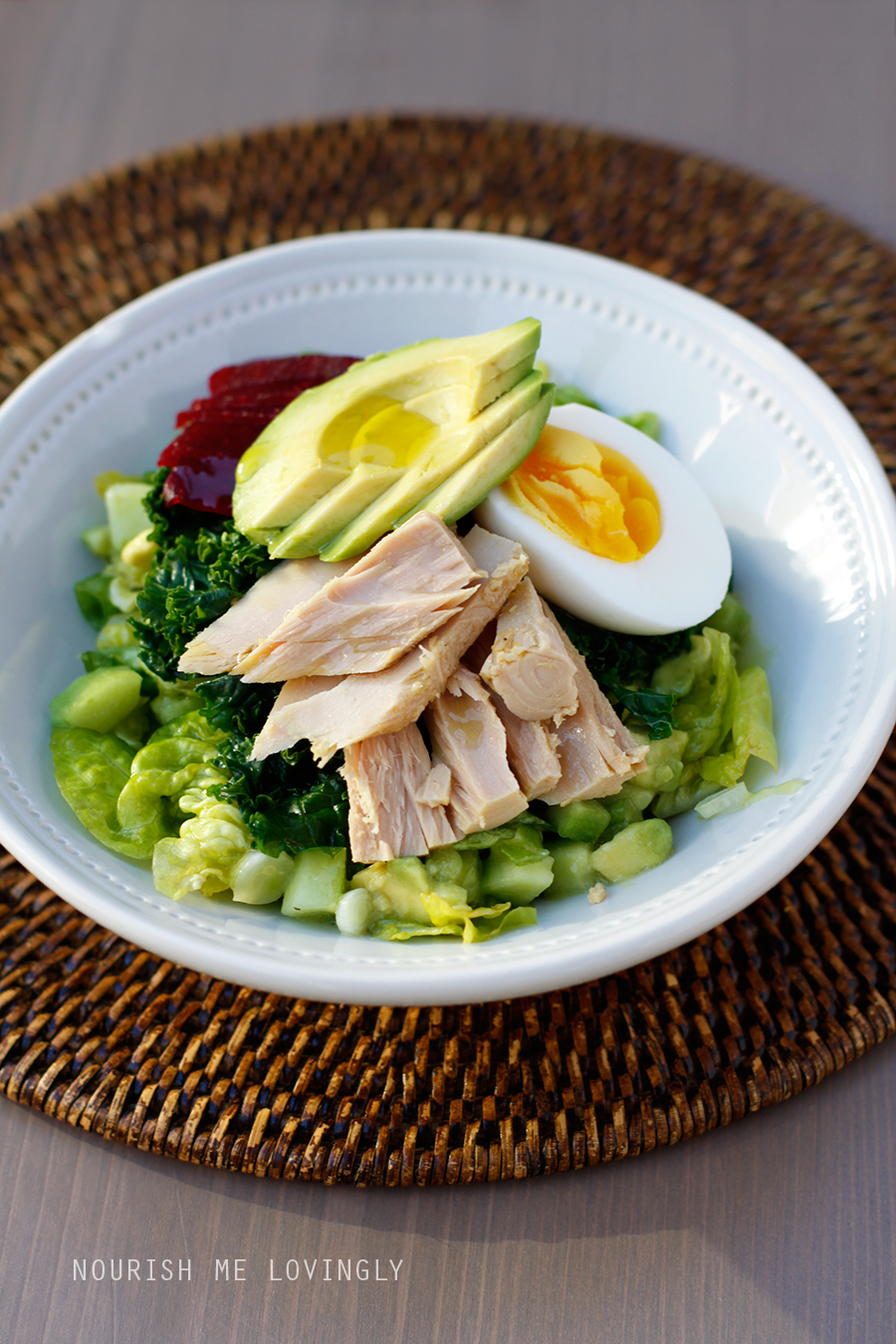 Nourish me lovingly Tuna and egg salad bowl (GAPS)