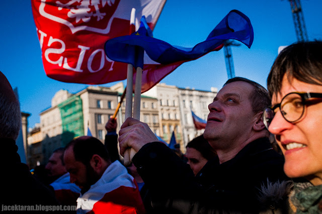 Krakow, demonstracja w obronie demokracji