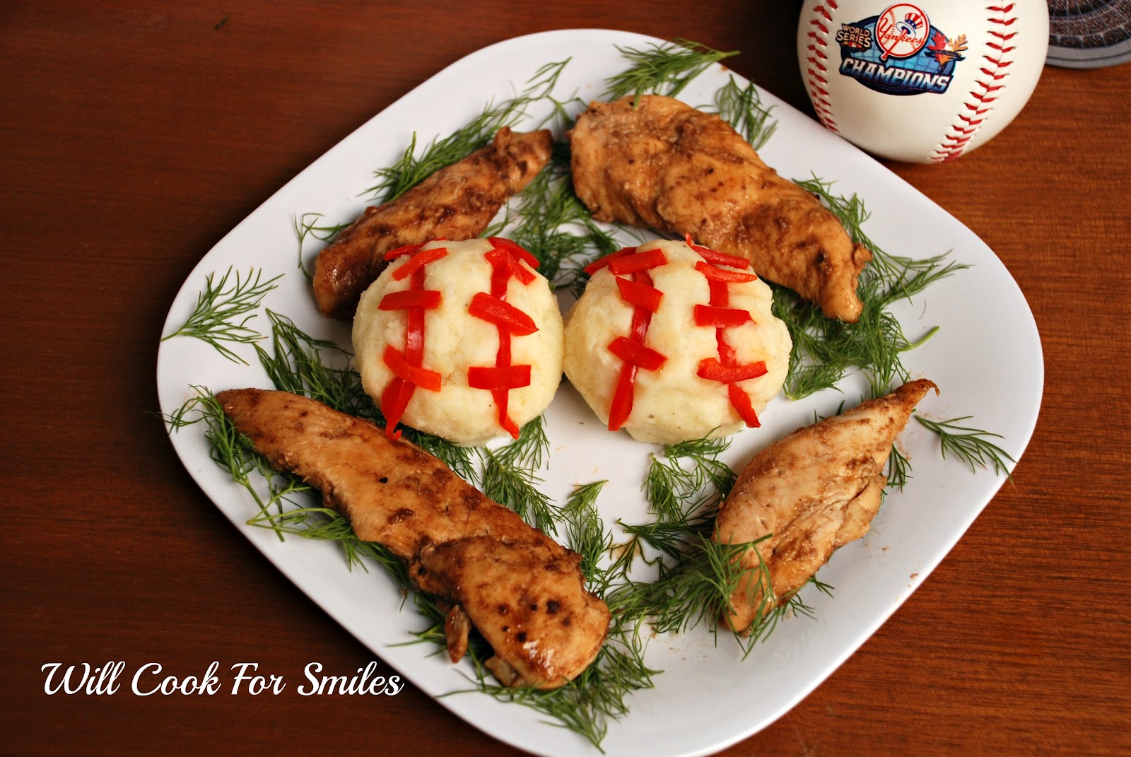 Baseball Dinner (Mashed Potato Baseballs) Will Cook For Smiles