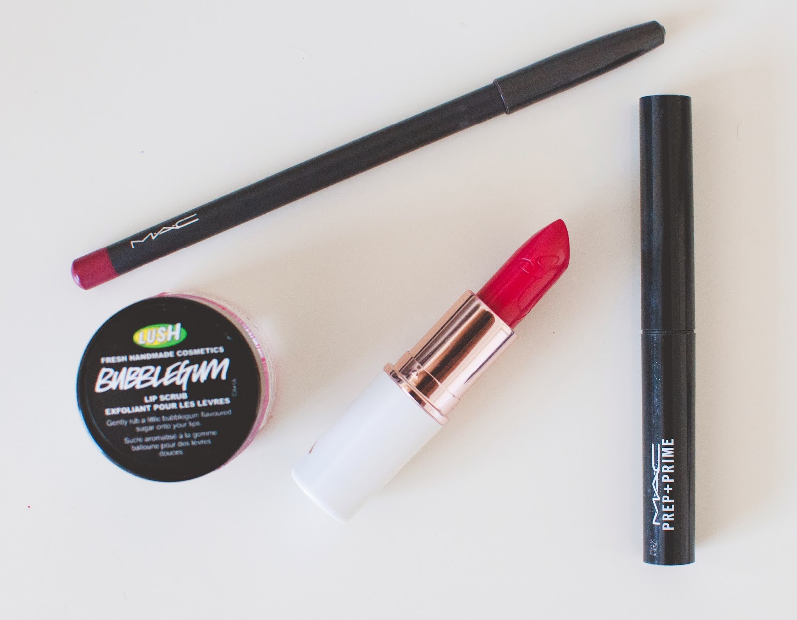 The Perfect Bold Lip Featuring MAC's lip primer La Petite Noob A