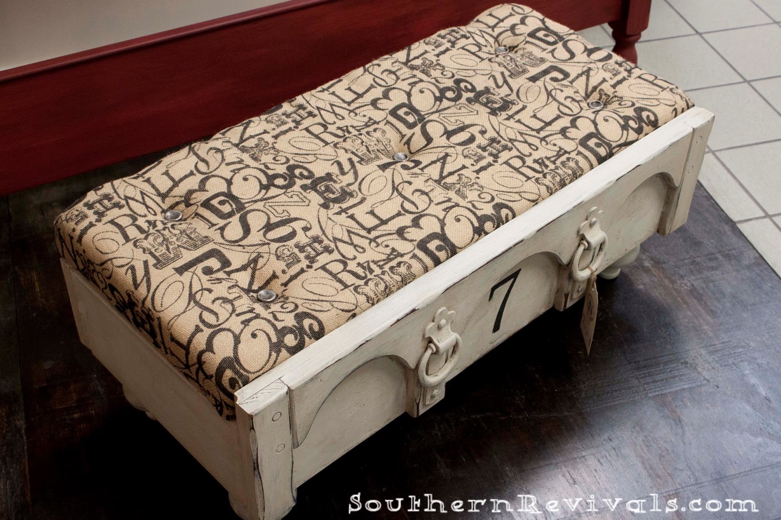 From a Chest of Drawers to a Drawer Ottoman A Drawer Revival Southern