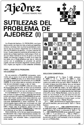 Problemas de mate de Antonio Romero Ríos en la revista Ejército, junio1986