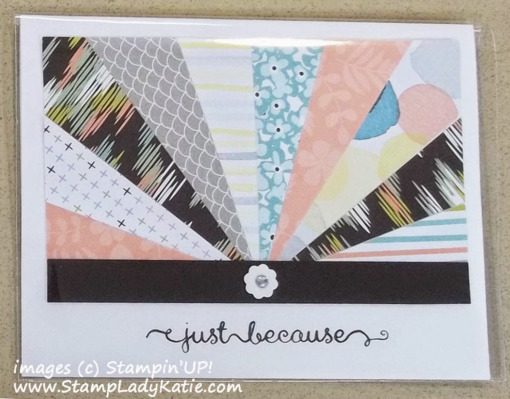 Sun Ray card made with Designer Papers