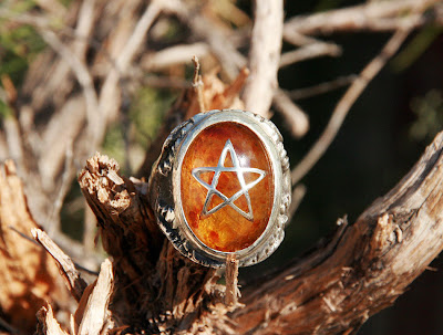 amber angel heart ring by alex streeter