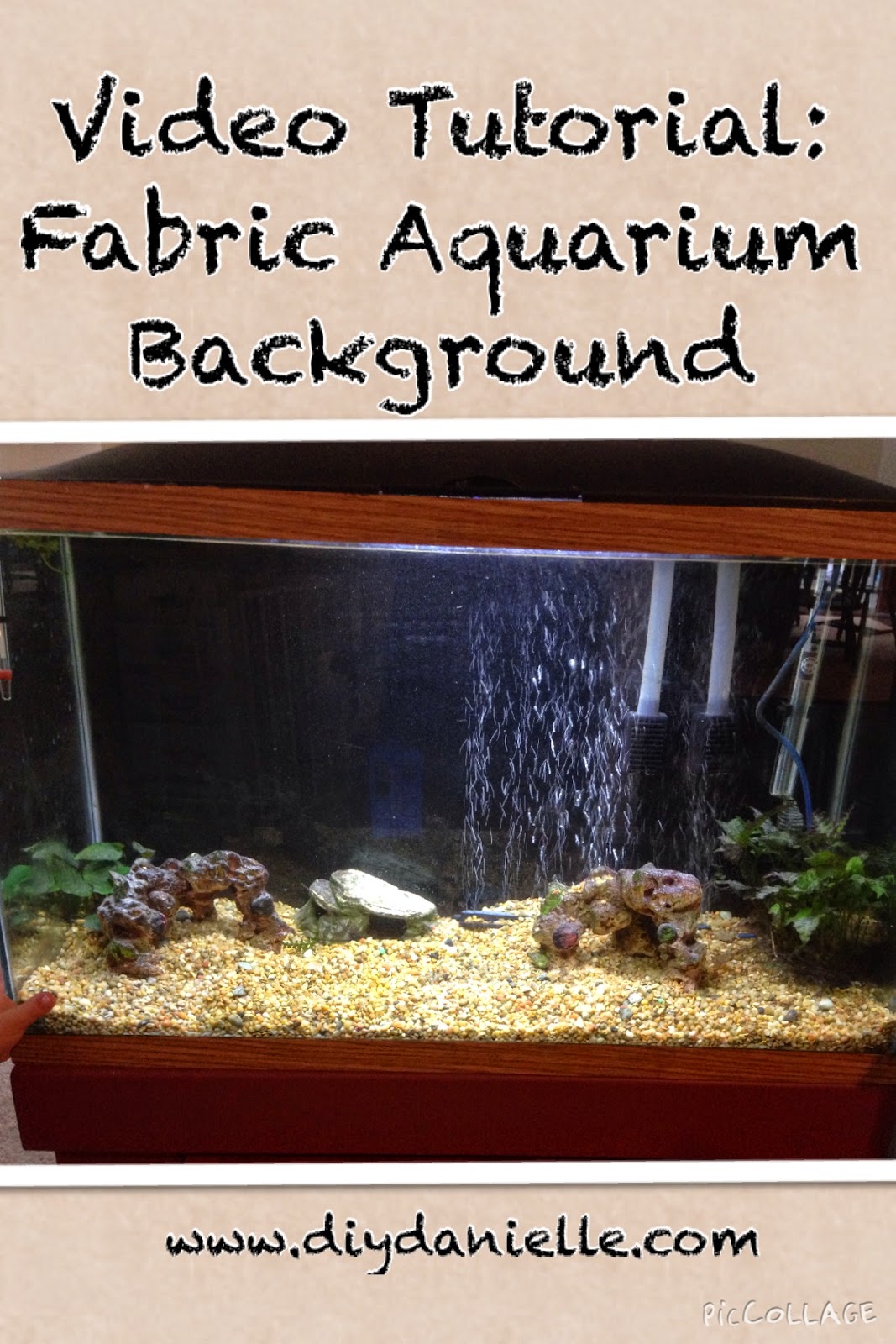 Video Tutorial for a Fabric Aquarium Background Sew or No Sew DIY Danielle
