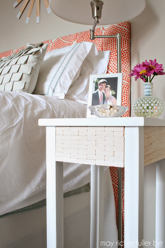 Be Bold Challenge West Elm Wood TileInspired Bedside Table