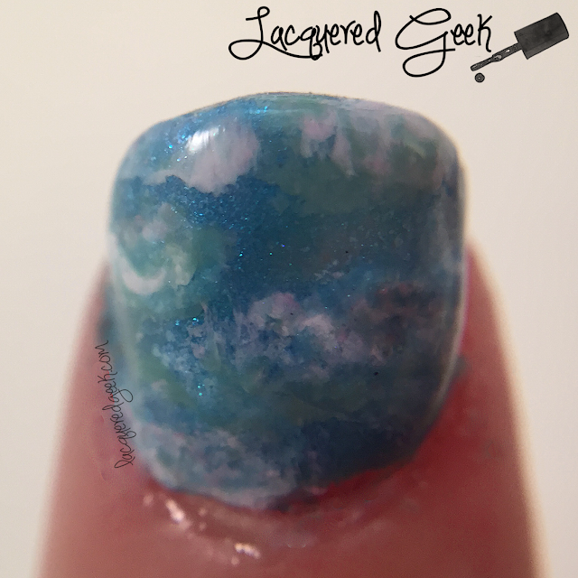 Ocean Surf nail art by Lacquered Geek