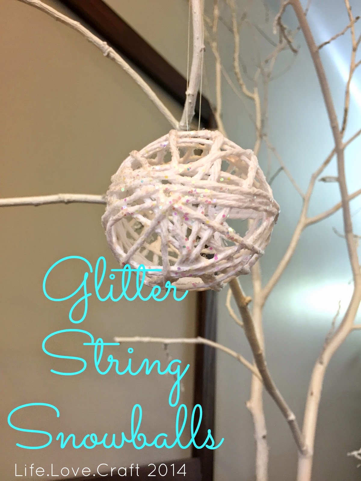 Life.Love.Craft Glitter String Snowballs