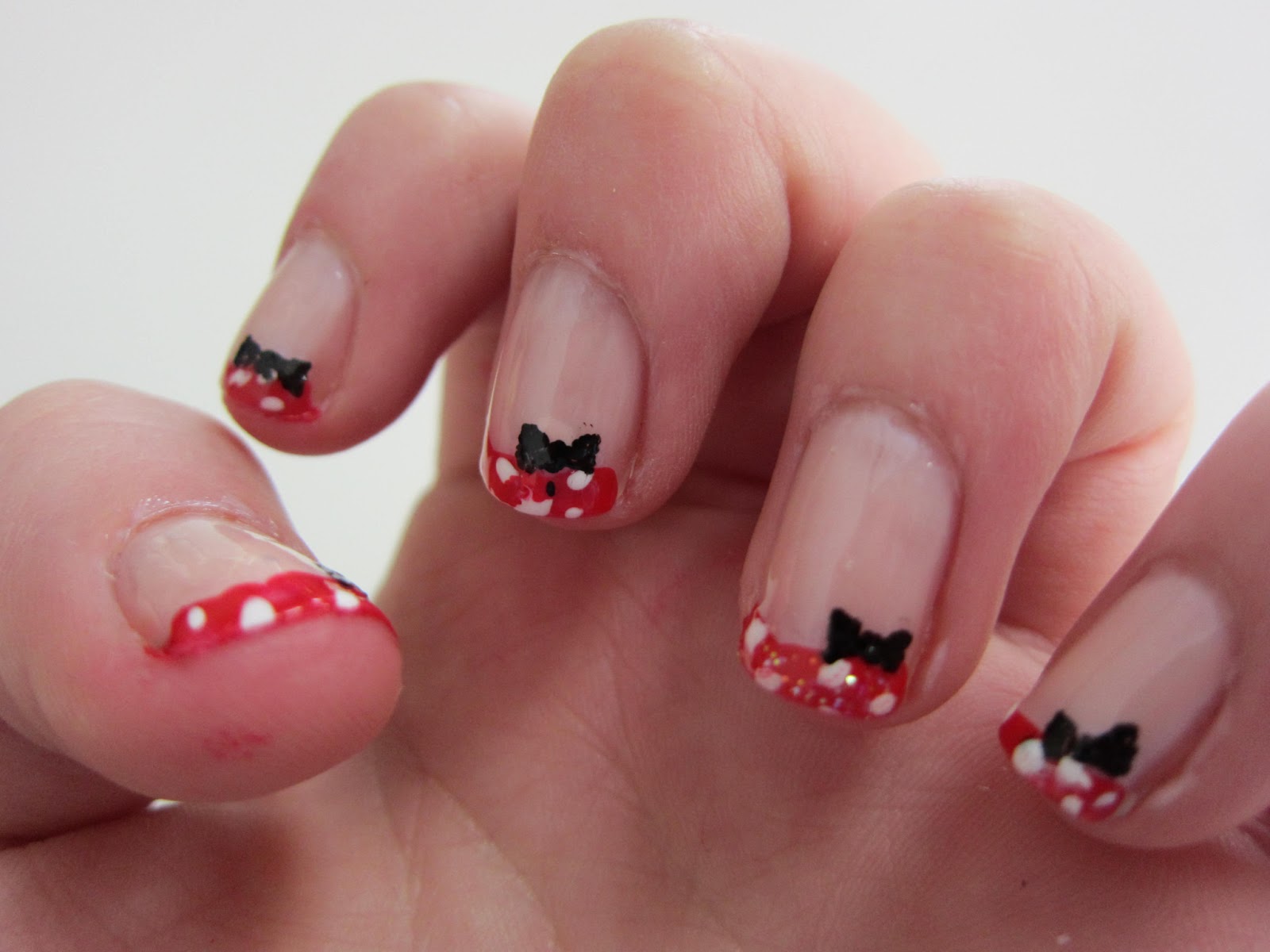 4. Minnie Mouse Gel Nail Designs for Short Nails - wide 5