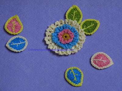 Free pattern Crochet leaves 3