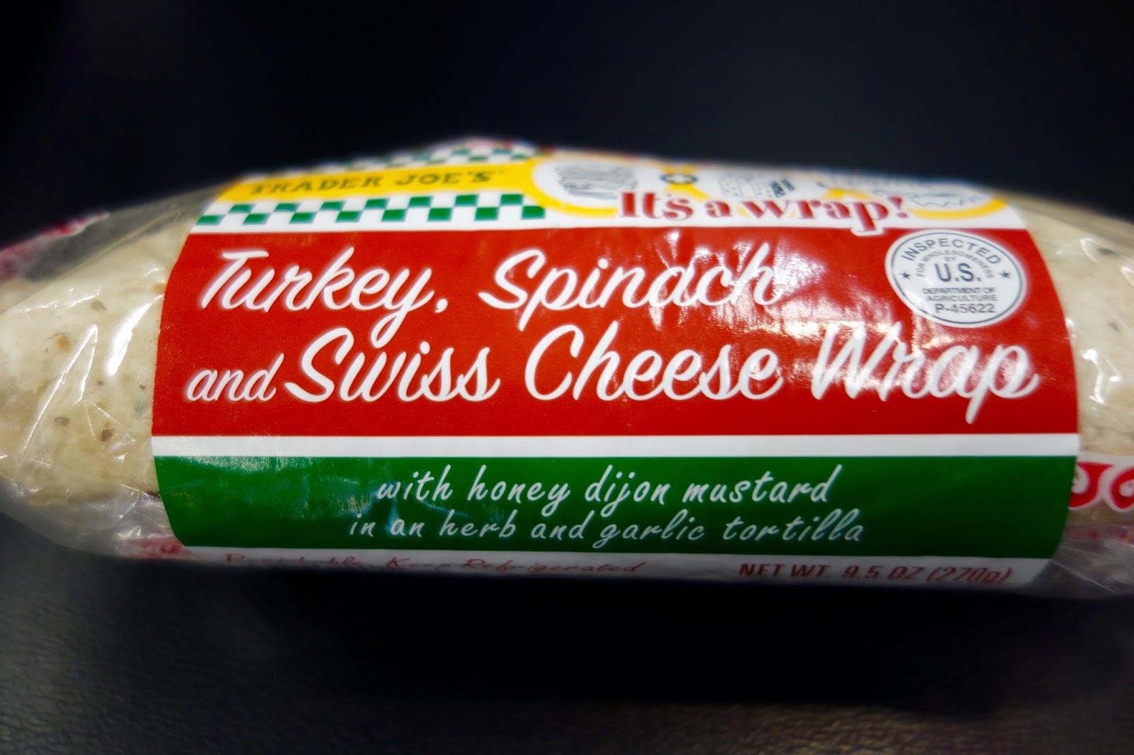 Trader Joe's Turkey, Spinach, and Swiss Cheese Wrap, Turkey Club Wrap