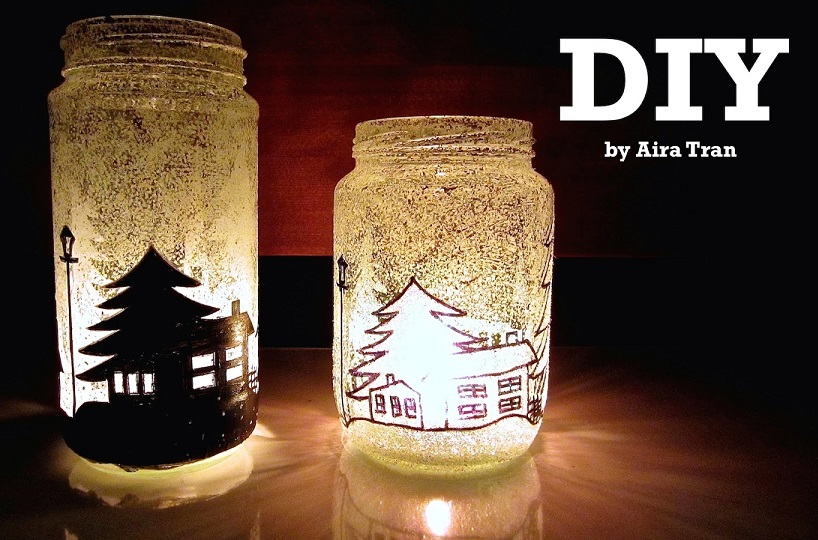 DIY Xmas Candle Holders With Jars